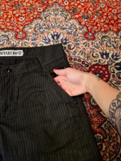 Sale Teriyaki Boys Black Pinstripe Men's Bermuda Shorts