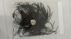 Hot No Label Black rose/feather pin