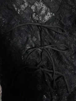 Online Black tie-up top