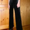 Clearance H&M Divided Black velvet jumpsuit