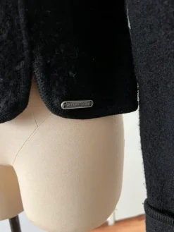 Clearance Hammerschmid Black Wool Jacket - Button Front Cottagecore Bavarian Cardigan