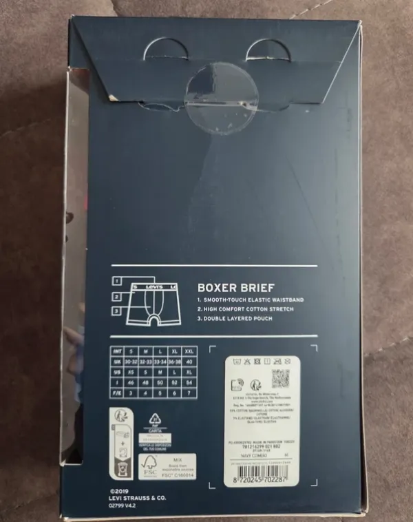 New Bokserki Levi's r. M 4pack