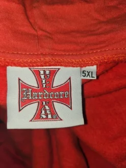 Hot Bullfarm Hardcore miesten punainen vetoketjullinen huppari