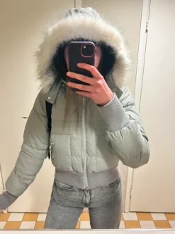 Calvin Klein fur jacket, bomber