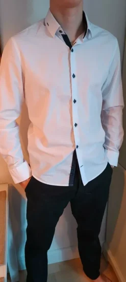 Sale Celion tyylikäs miesten valkoinen paitapusero