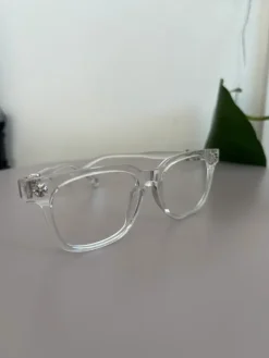 Clearance CHROME Clear and Silver tyyliset Hearts lasit