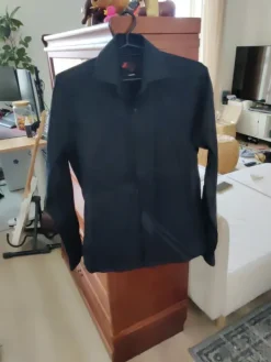 Best Dressmann Musta kauluspaita slim fit S