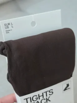 Best H&M tummanruskeat 100 den sukkahousut L uudet