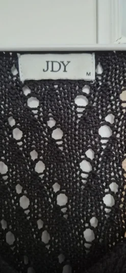 Hot JDY musta neulemekko, virkattu mekko, koko M@