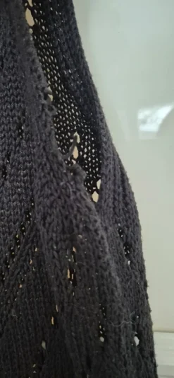 Hot JDY musta neulemekko, virkattu mekko, koko M@