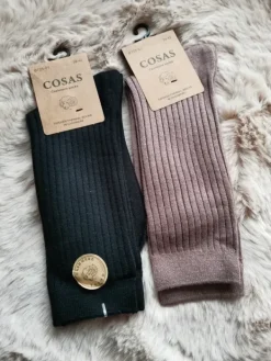 Online Cosas Kaszmirowe prążkowane skarpety męskie 39 do 42 dwie pary