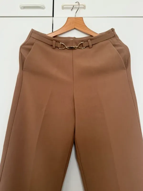 Online Mango Housut Ruskeat