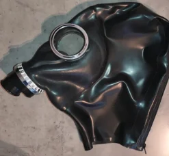 Maska przeciwgazowa typu słoń lateks suwak z tyłu gwint kostium M