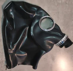 Maska przeciwgazowa typu słoń lateks suwak z tyłu gwint kostium M