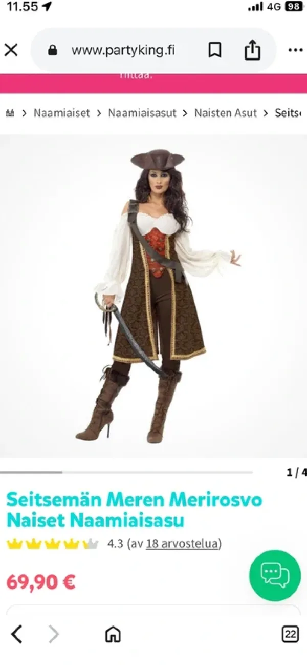 Discount Merirosvo asu