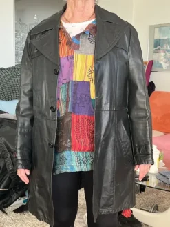 Sale Miesten pitkä nahkatakki