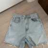 Online Stradivarius Mom fit denim shorts