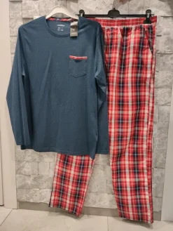 Clearance Livergy Męski komplet piżama spodnie z kieszeniami i bluzka M/L