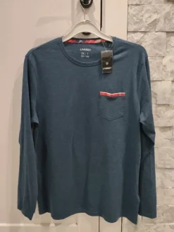 Clearance Livergy Męski komplet piżama spodnie z kieszeniami i bluzka M/L