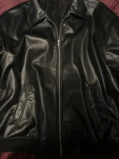 Clearance Musta nahkatakki