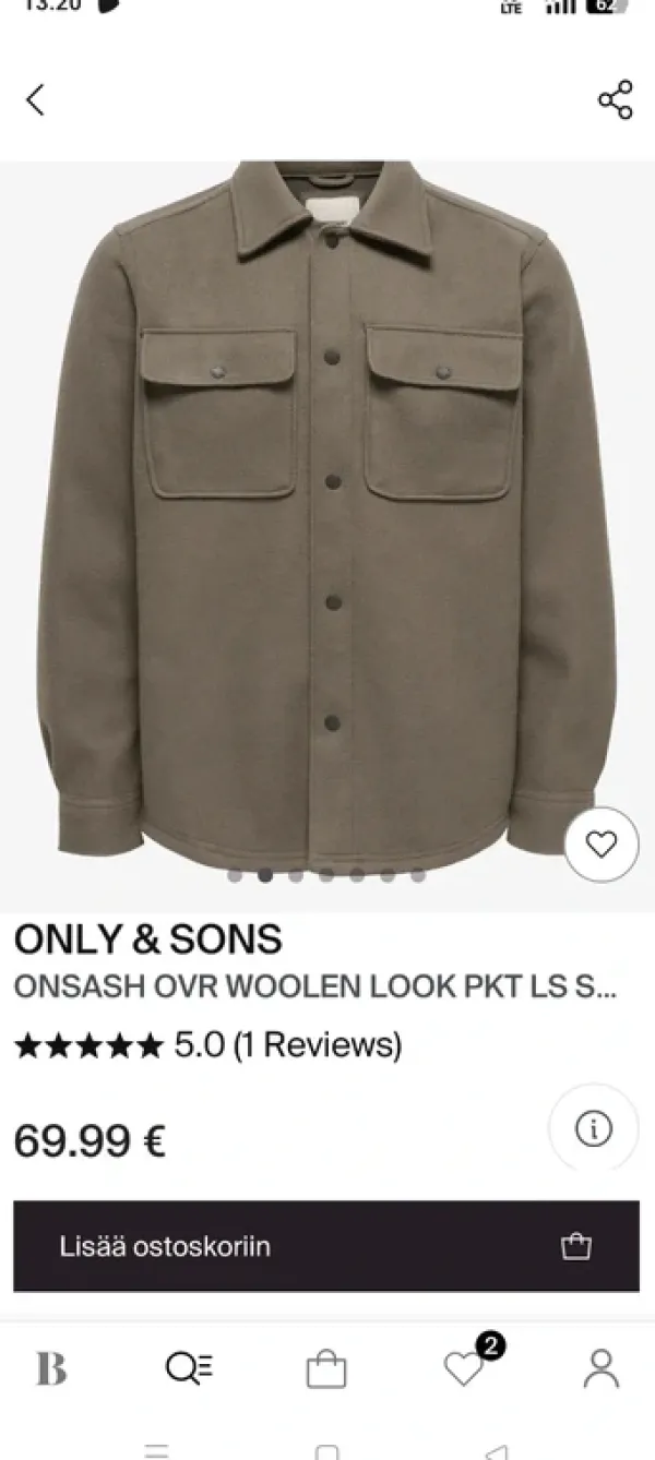 Clearance ONLY & SONS Only&Sons overshirt/paitatakki
