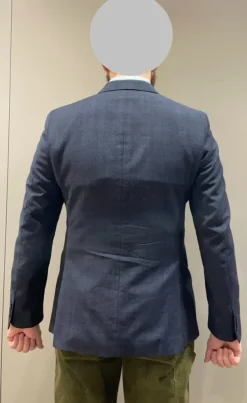 Online Pal Zileri Chequered Navy Jacket (50/M)