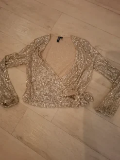 Pieces skjorta med paljetter, M