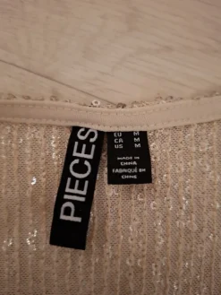 Pieces skjorta med paljetter, M