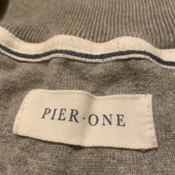 New Pier One White Knit Quater Zip 1/4 Size S
