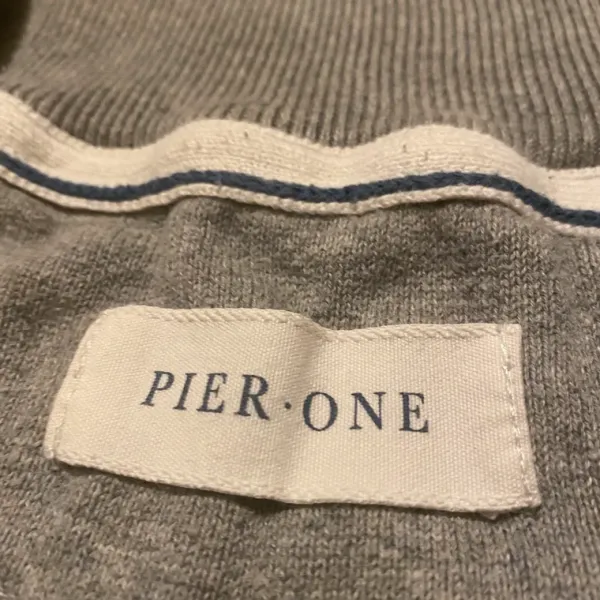 New Pier One White Knit Quater Zip 1/4 Size S