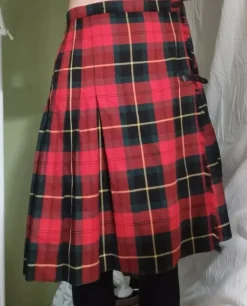 Online Pola Plated midi skirt, Scottish checkered/ tartan pattern