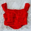 New Punainen korsettitoppi M