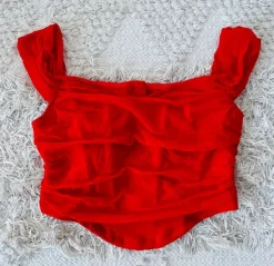 New Punainen korsettitoppi M