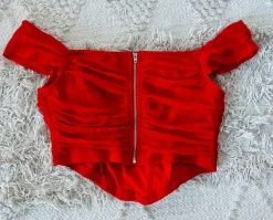 New Punainen korsettitoppi M