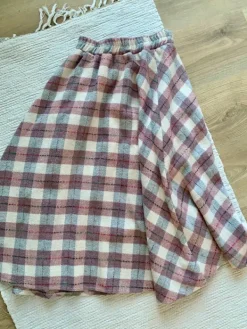 Best Vintage Love Ruudullinen midihame flanellia