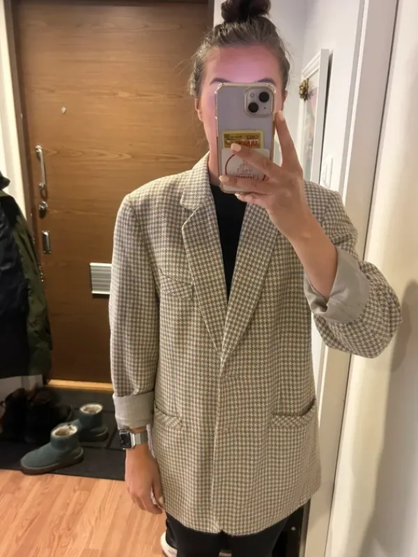 New Ruudullinen vintage bleiseri