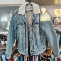 Outlet H&M Sherpa denim winter jacket