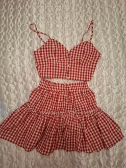 Hot Shein Söpö hame + toppi setti XS-kokoiselle.