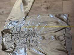 Discount Boland srebrna disco koszula z falbanami lata 70 z żabotem