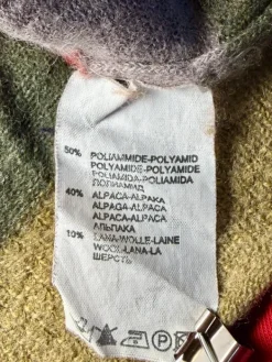 Clearance striped alpaca wool blend turtleneck sweater