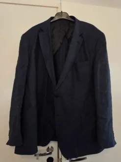 Sale Dressmann Tumman sininen pellavapuku