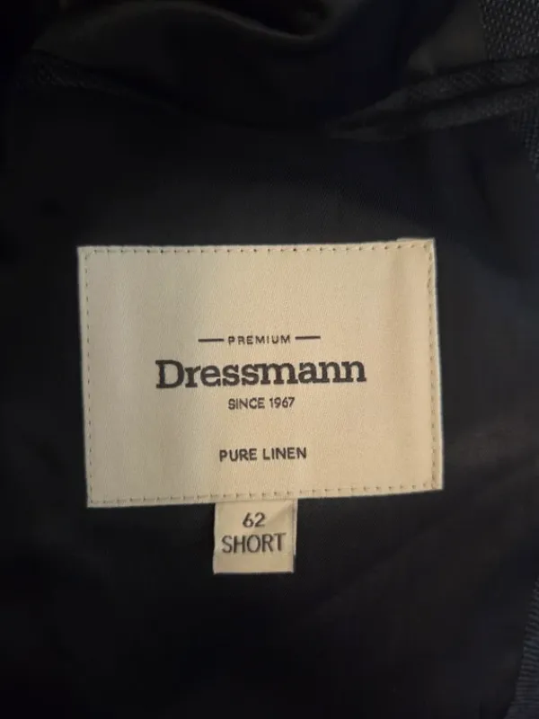 Sale Dressmann Tumman sininen pellavapuku