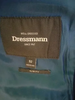 Outlet Dressmann Tummansininen puku (takki+housut)