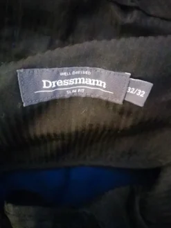 Outlet Dressmann Tummansininen puku (takki+housut)