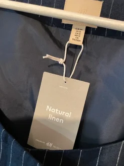 Online Tyylikäs H&M laivastonsininen pellavajakku koko 44, uusi