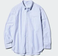 Sale Uniqlo Regular Fit Oxford Shirt (Striped) XXL