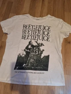 New valkoinen beetlejuice t-paita