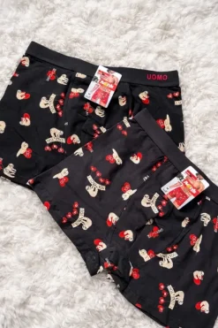 Outlet Walentynkowe bokserki męskie, bawełniane - 2 pary